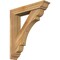 Ekena Millwork Olympic Traditional Rough Sawn Bracket w/ Offset Brace, Western Red Cedar, 6"W x 28"D x 32"H BKT0604X28X32OLY01RWR - alternate 1